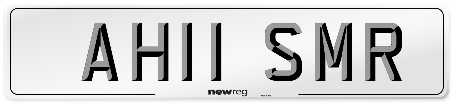 AH11 SMR Number Plate from New Reg